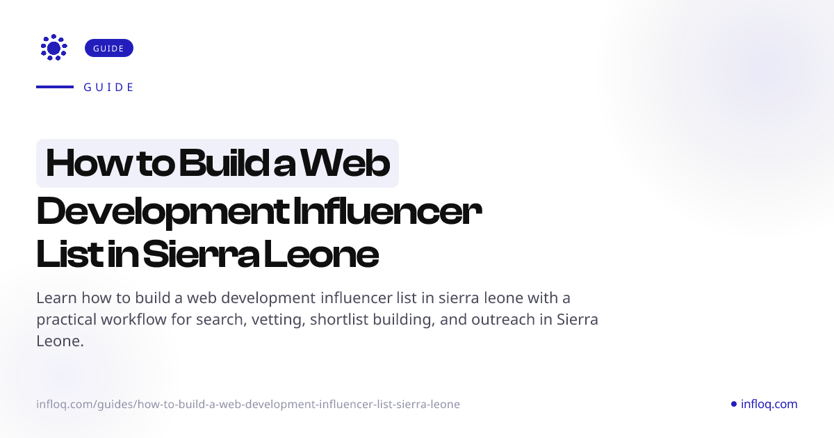 How to Build a Web Development Influencer List in Sierra ...