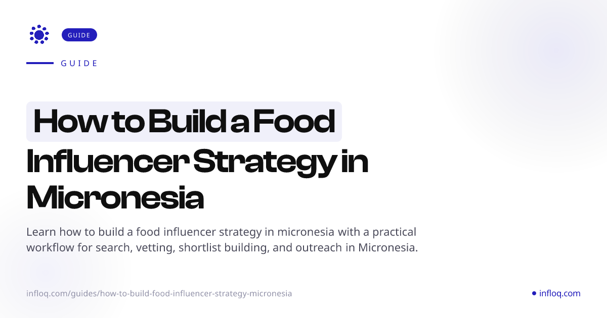 How to Build a Food Influencer Strategy in Micronesia | I...