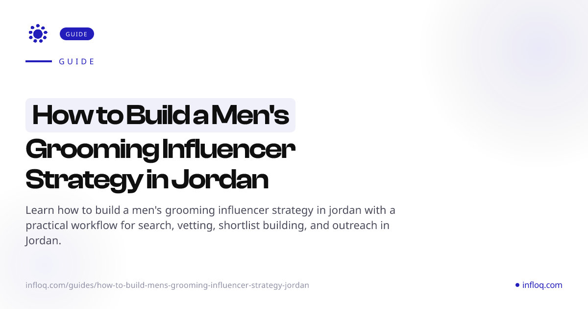 How to Build a Men's Grooming Influencer Strategy in Jord...