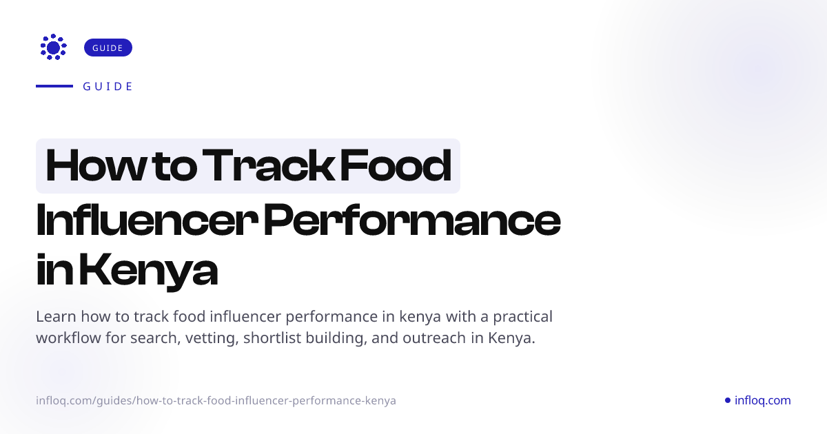 How to Track Food Influencer Performance in Kenya | Infloq