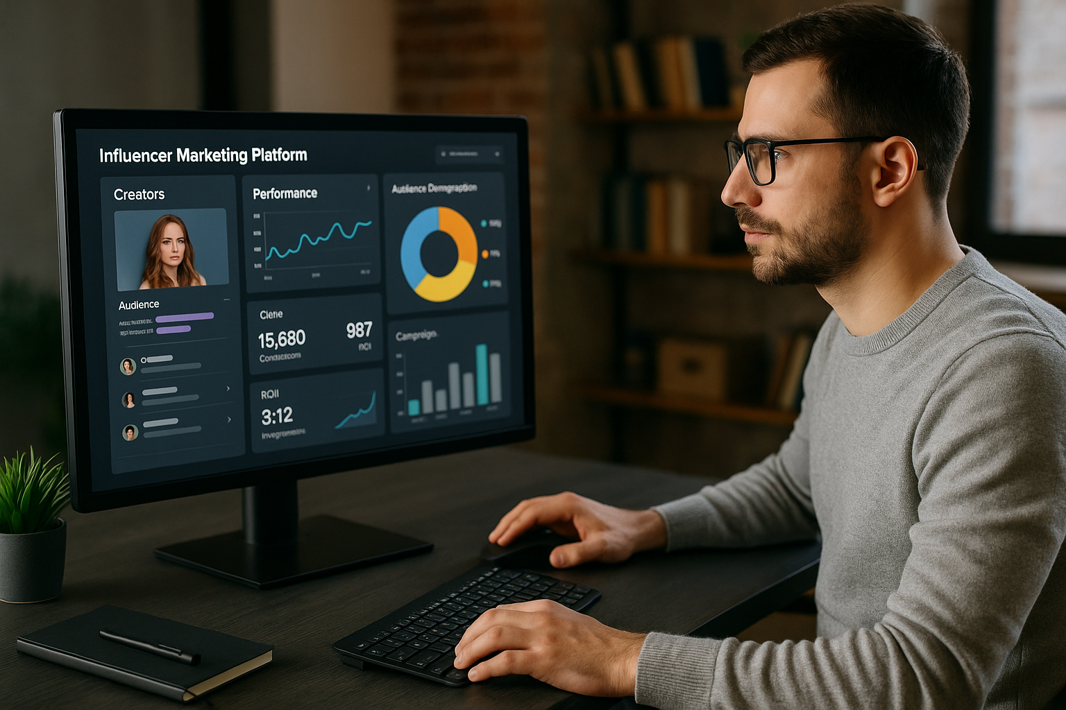 AI-powered influencer marketing platform dashboard